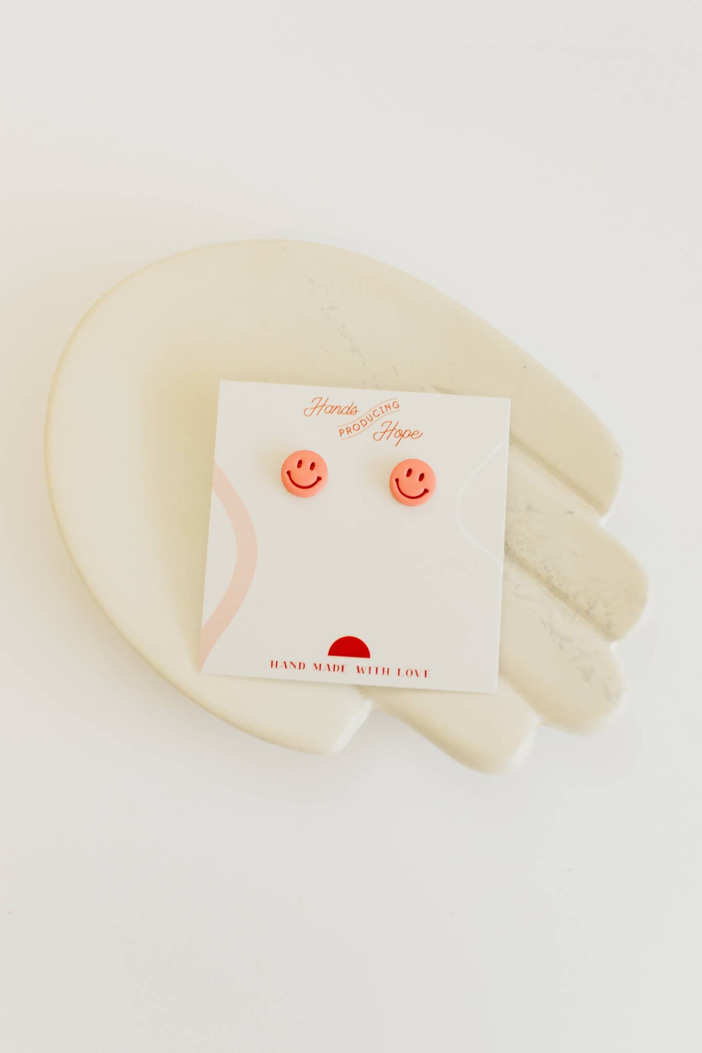 Smiley Stud Earrings: Green