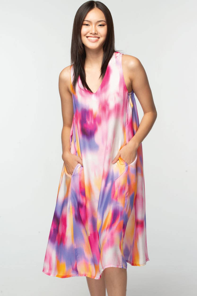 Rose Multi Aisha Cupro Dress