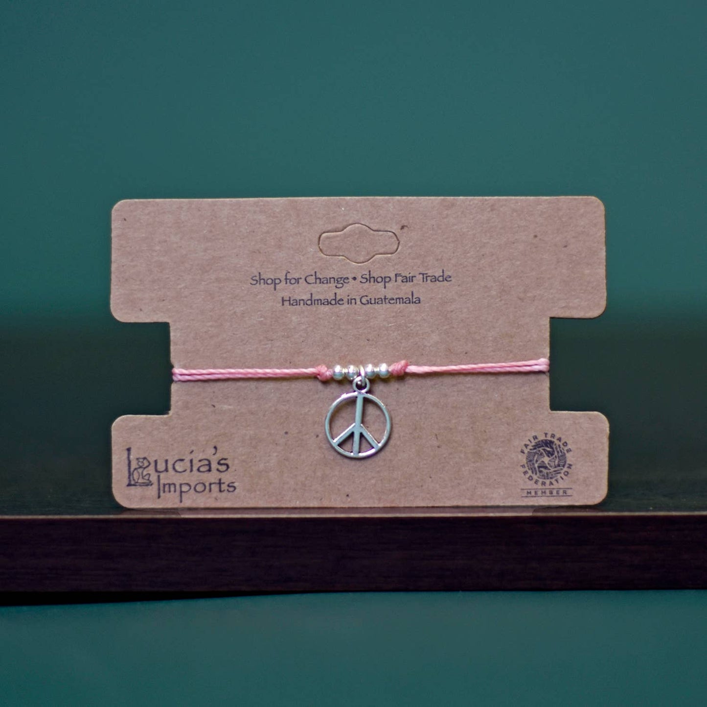 Peace String Charm Bracelet