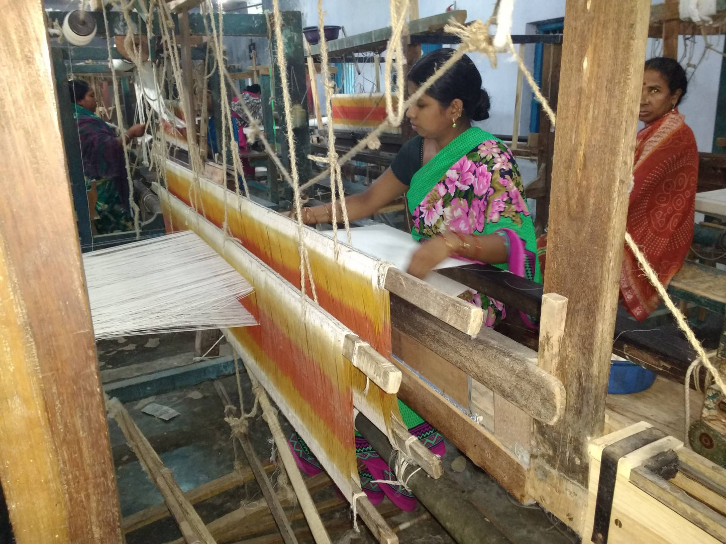 Handwoven Parsley Cotton Kitchen Towel