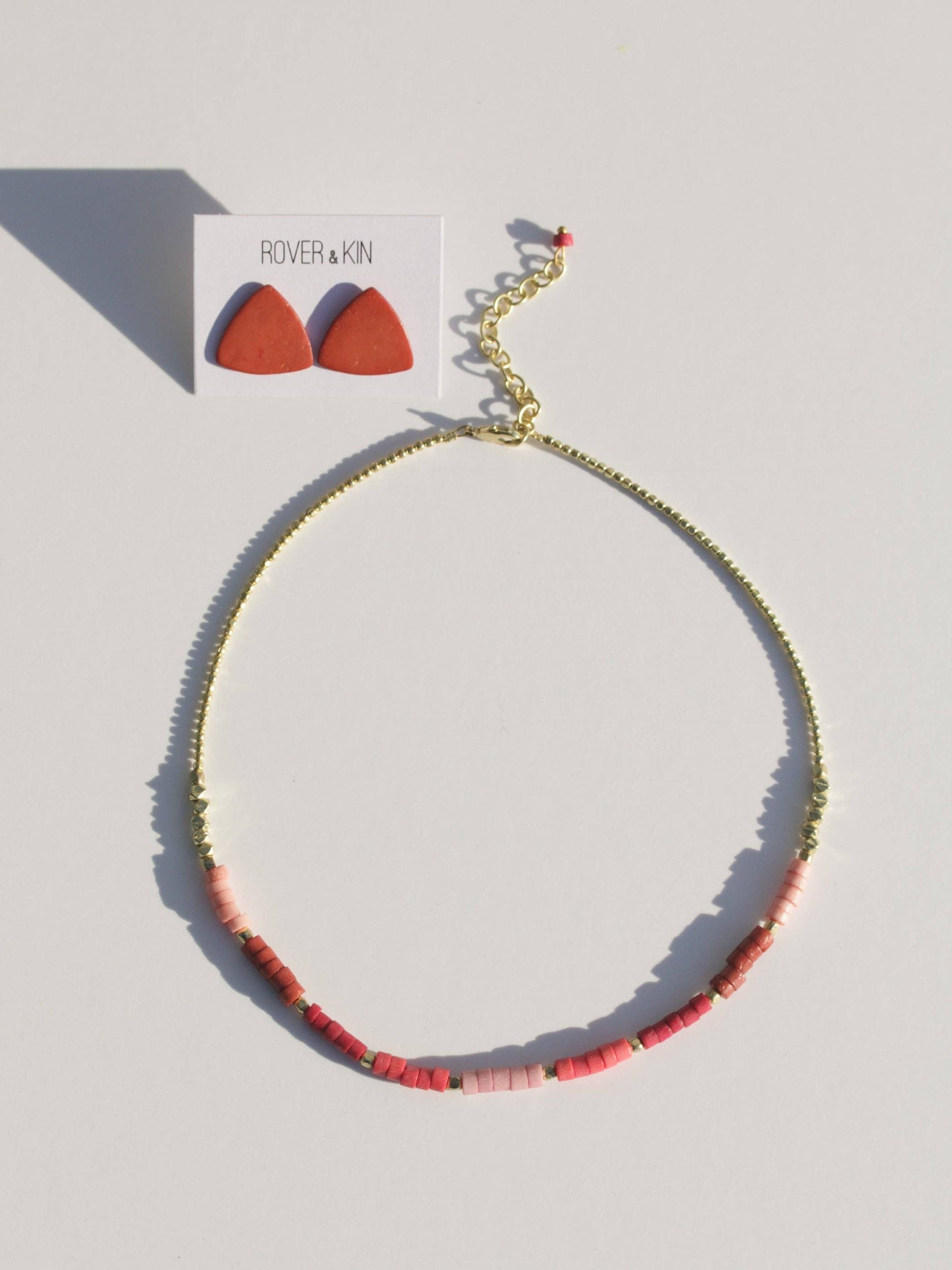 Ruby Gradient Beaded Necklace