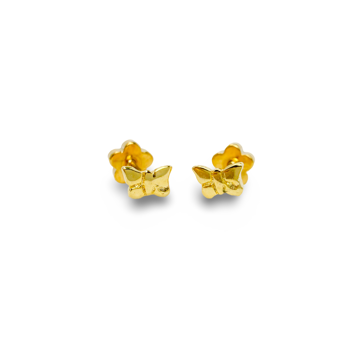 Butterfly Tiny Gold Stud Earrings