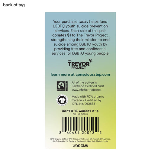 Socks that Save LGBTQ Lives (Beige Pride Flag)