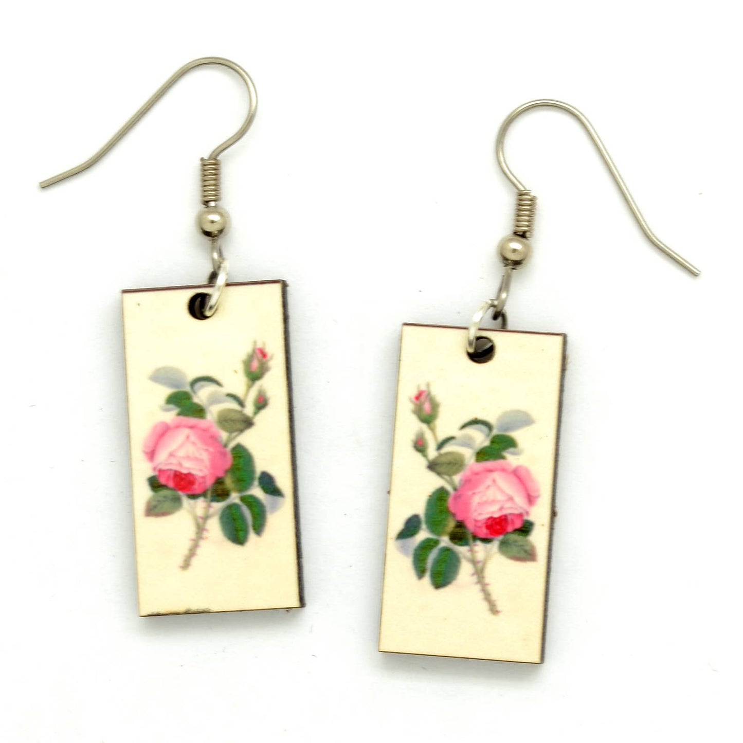 Vintage Botanical Illustration Dangle Earrings