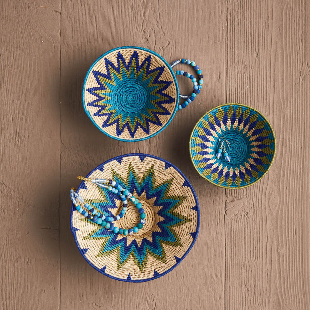 Swazi Blue Wall Baskets