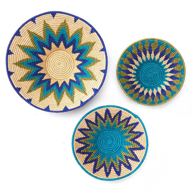 Swazi Blue Wall Baskets
