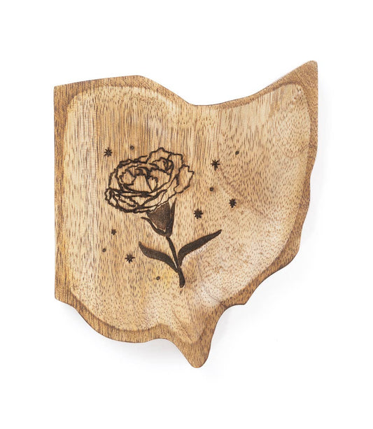 Ohio State Carnation Trinket Dish