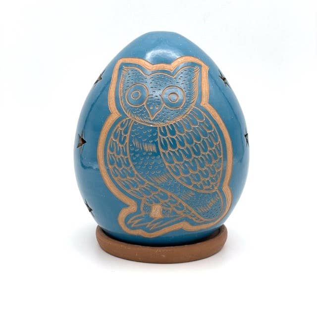 Owl Luminary: Turquoise