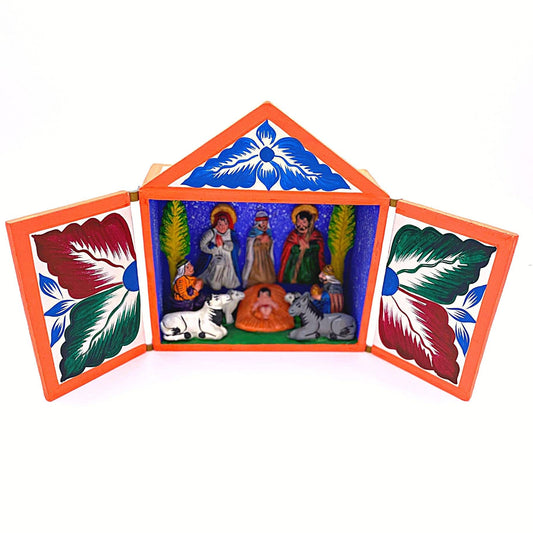 Retablo Wooden Nativity