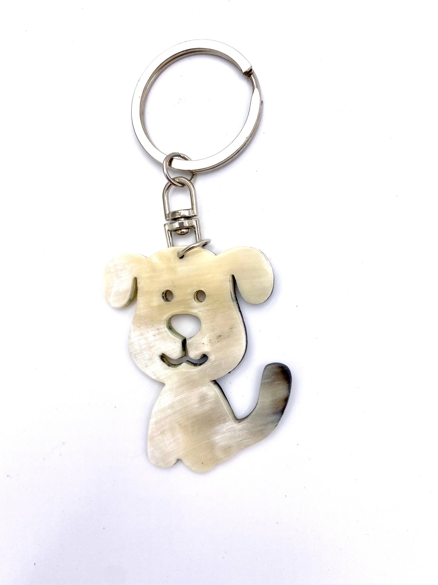 Recycled Horn Dog Keychain