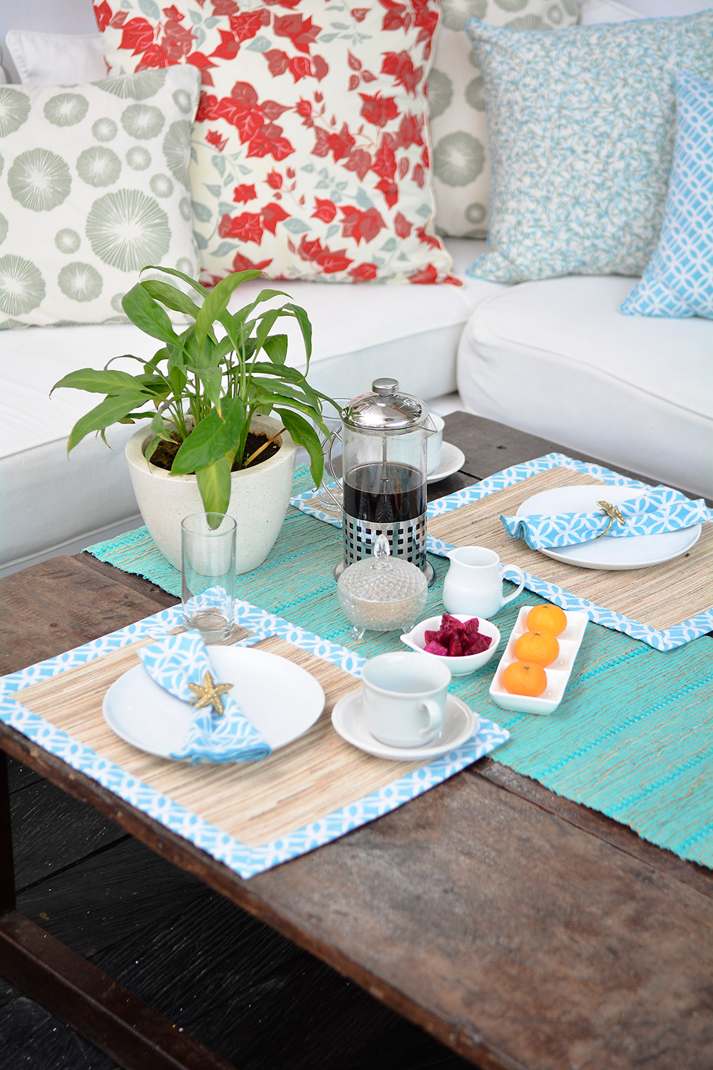 Rings Summer Blue Napkin Set