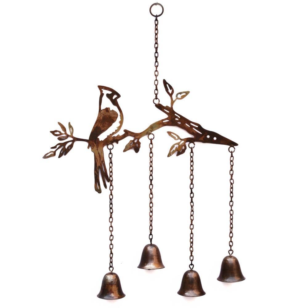 Cardinal on a Branch Bell Chimes