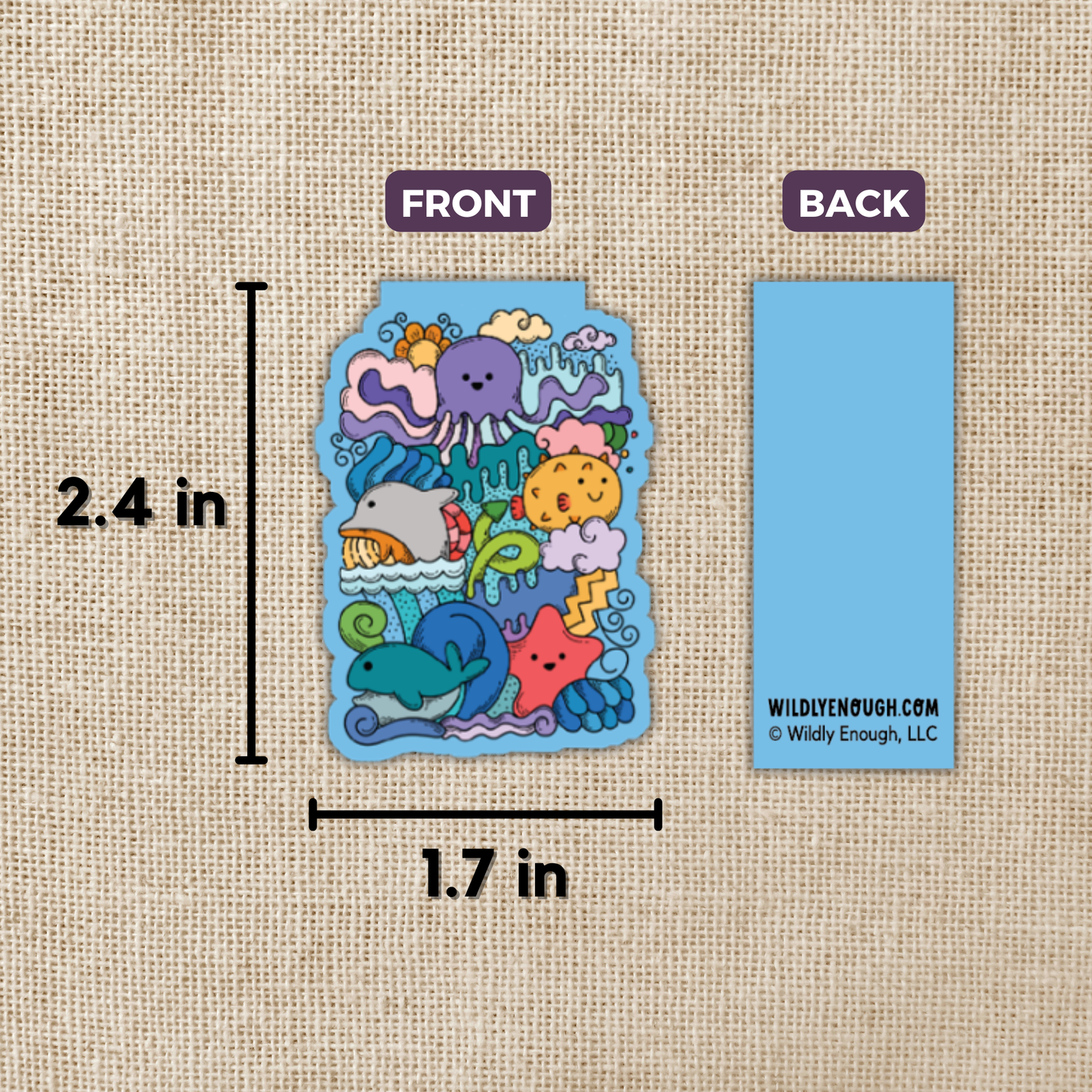 Happy Sea Life Pile Magnetic Bookmark