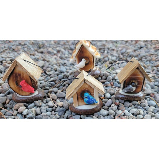 Tagua Nut Bird House Ornaments