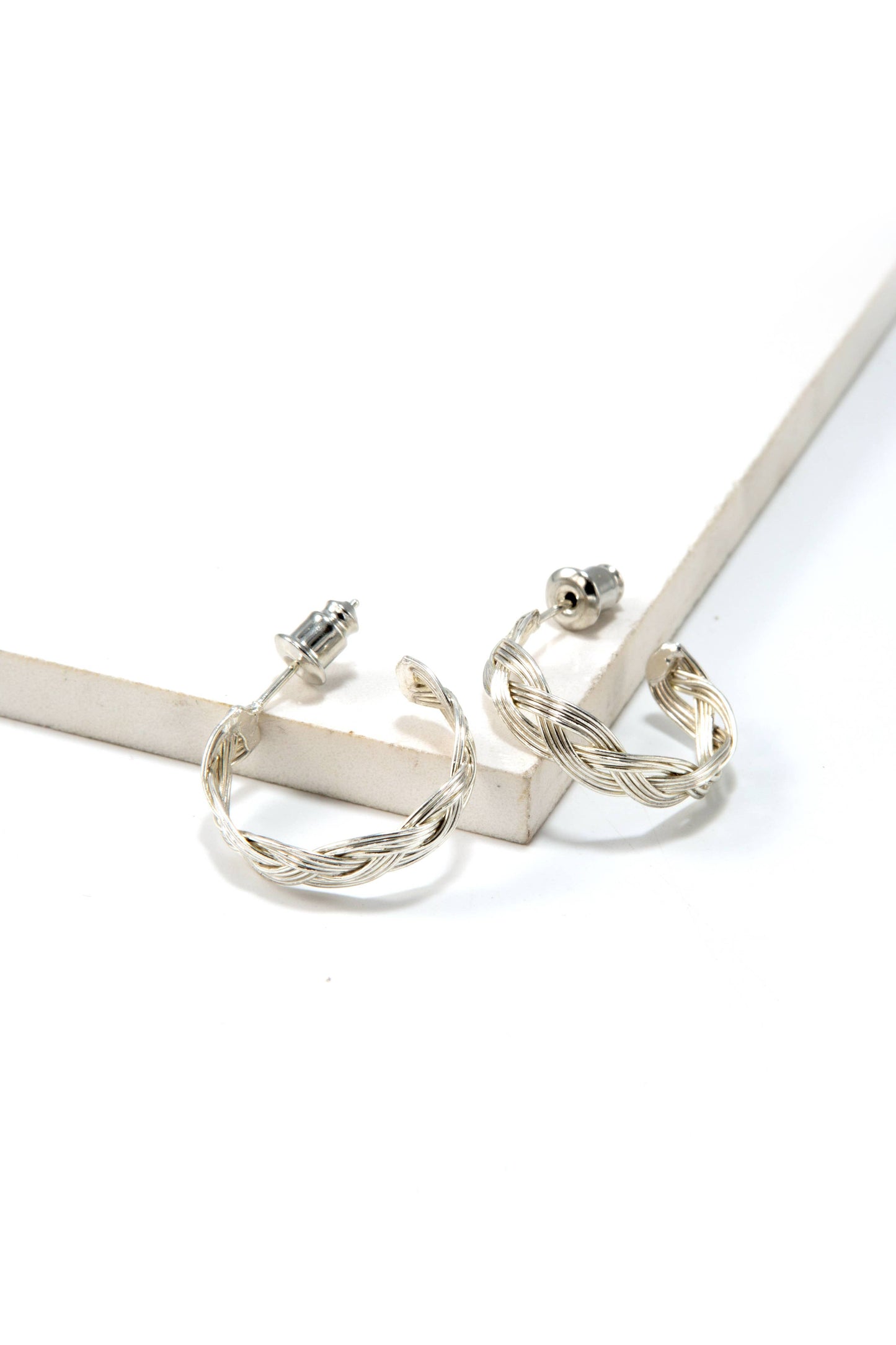 Mod Braided Hoop Earrings