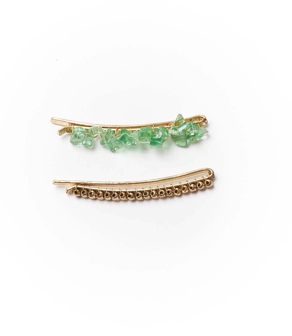 Indali Aventurine Bobby Pins