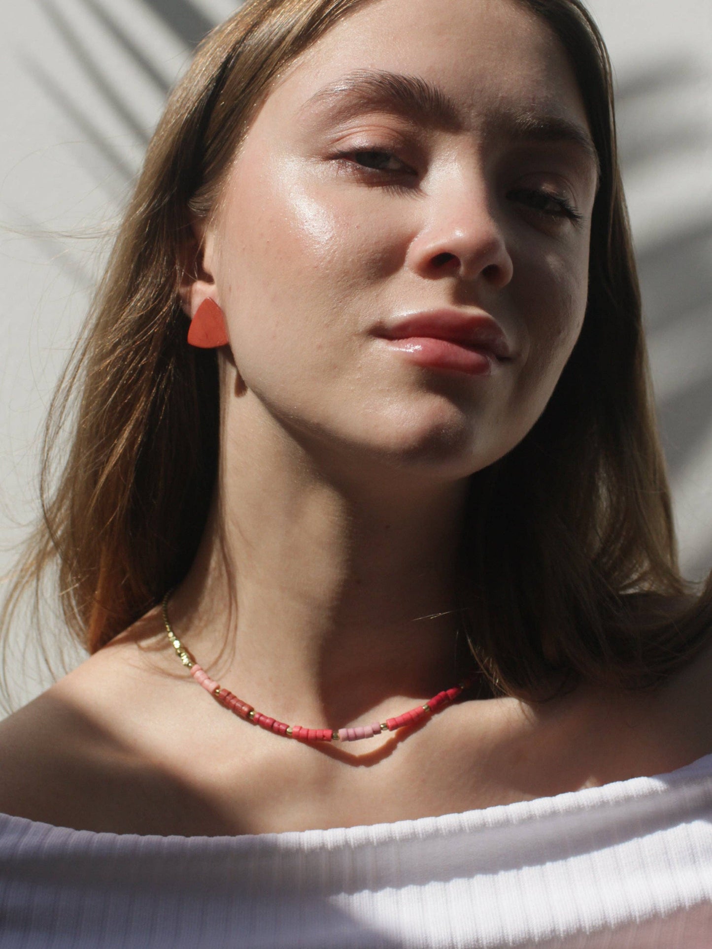 Ruby Gradient Beaded Necklace