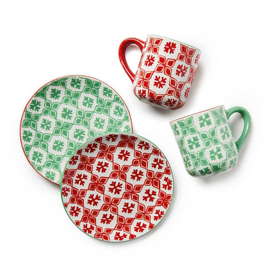Snowstar Holiday Plates