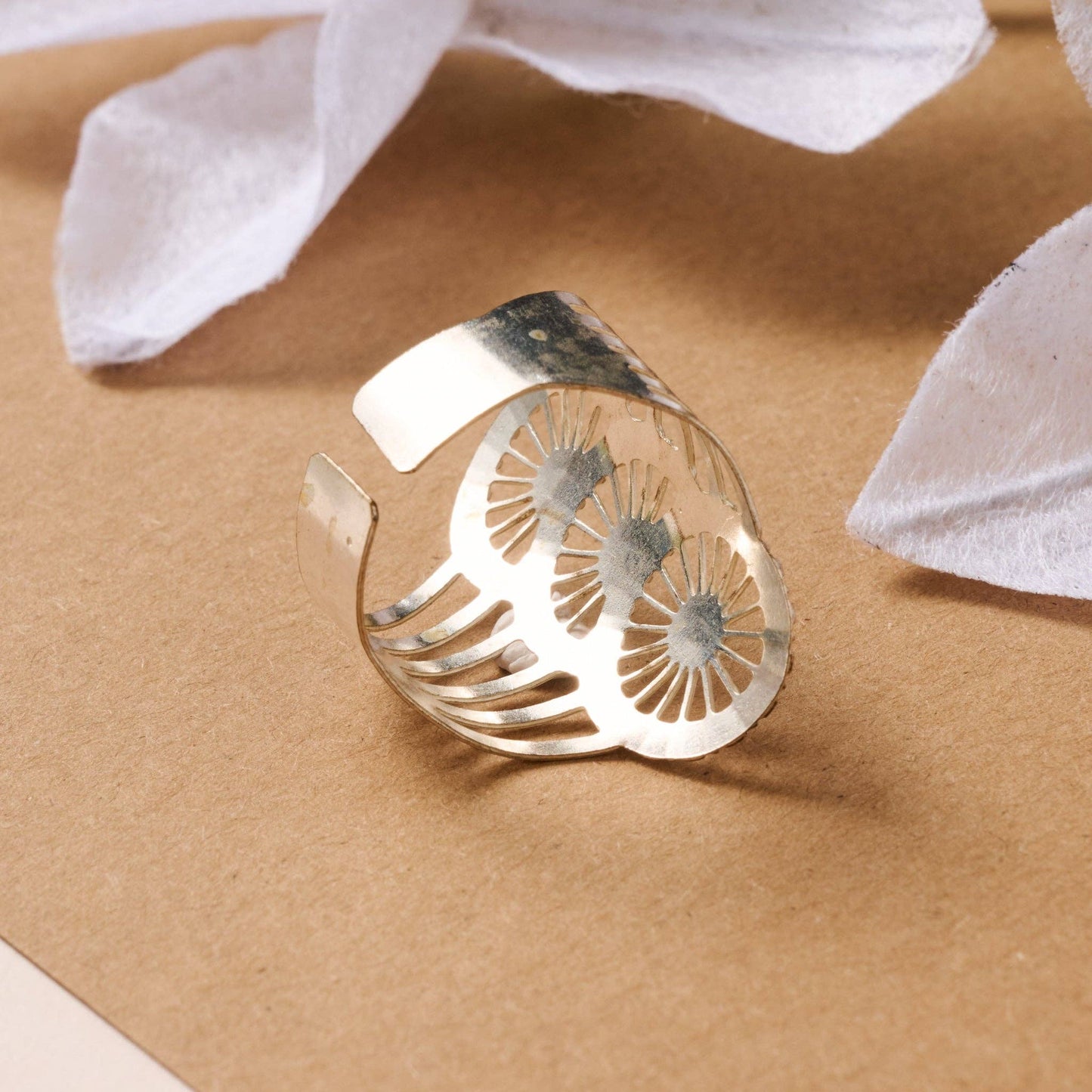 Roda Silver Cuff Ring