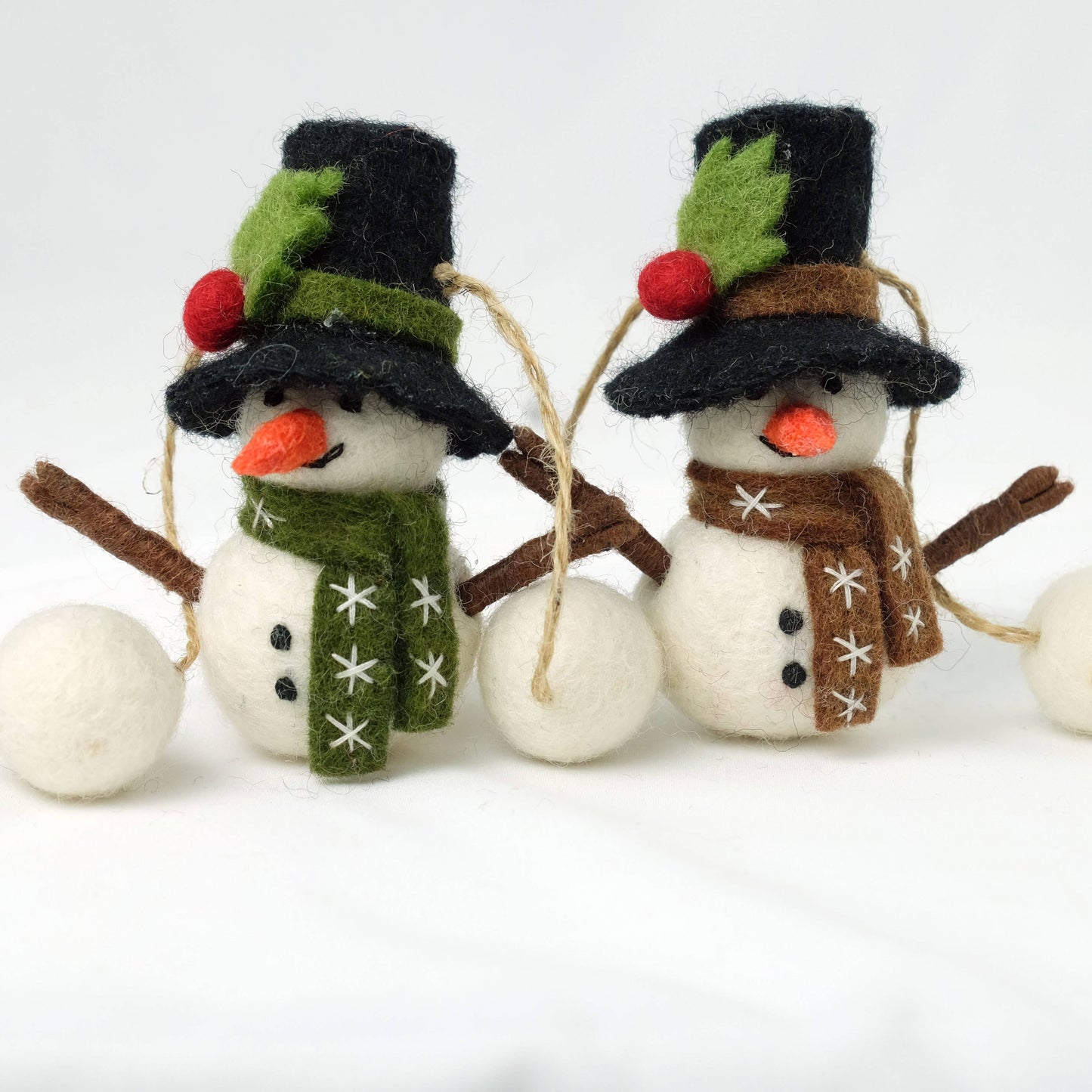 Winter Snowmen Felt Garland
