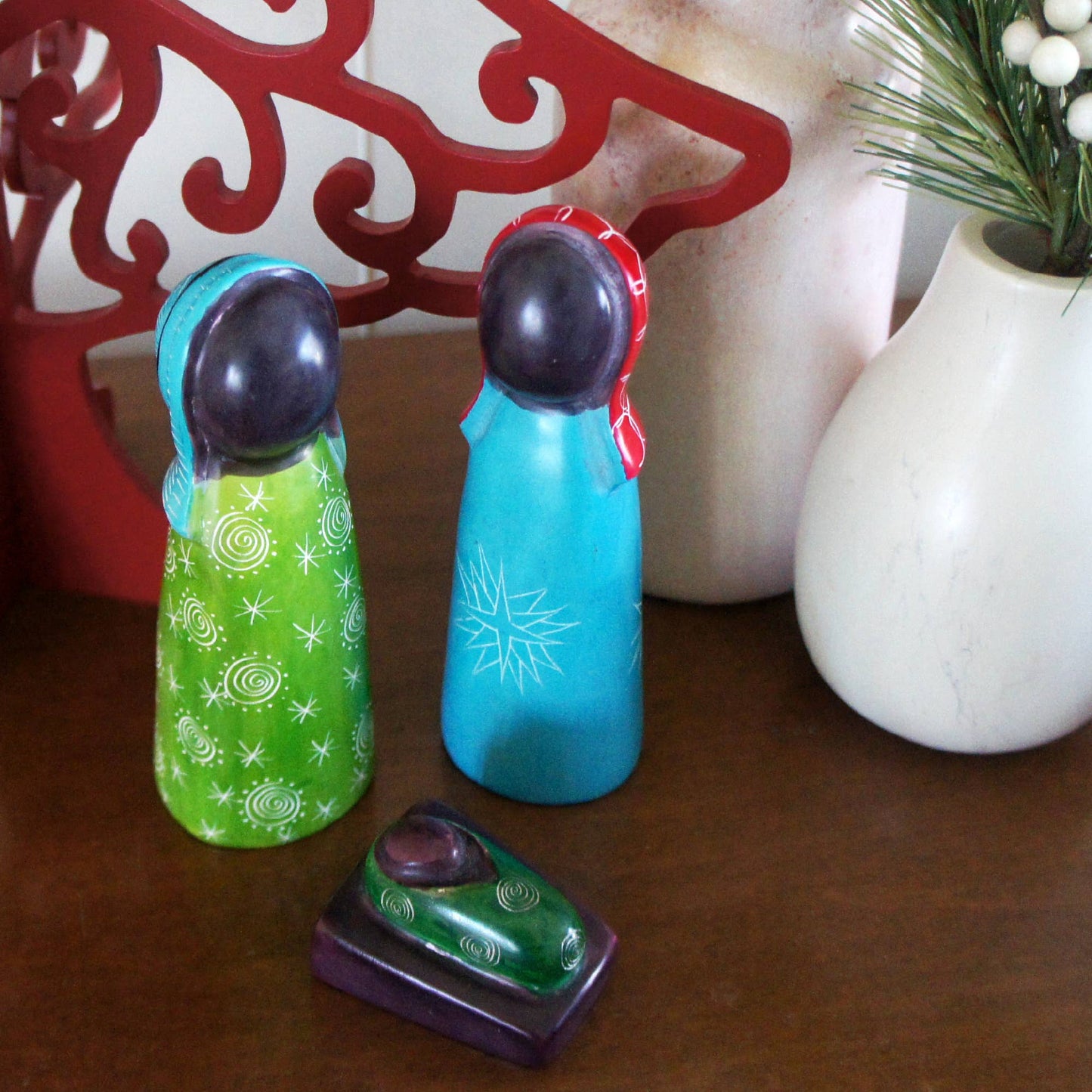 Colorful 3 Piece Nativity