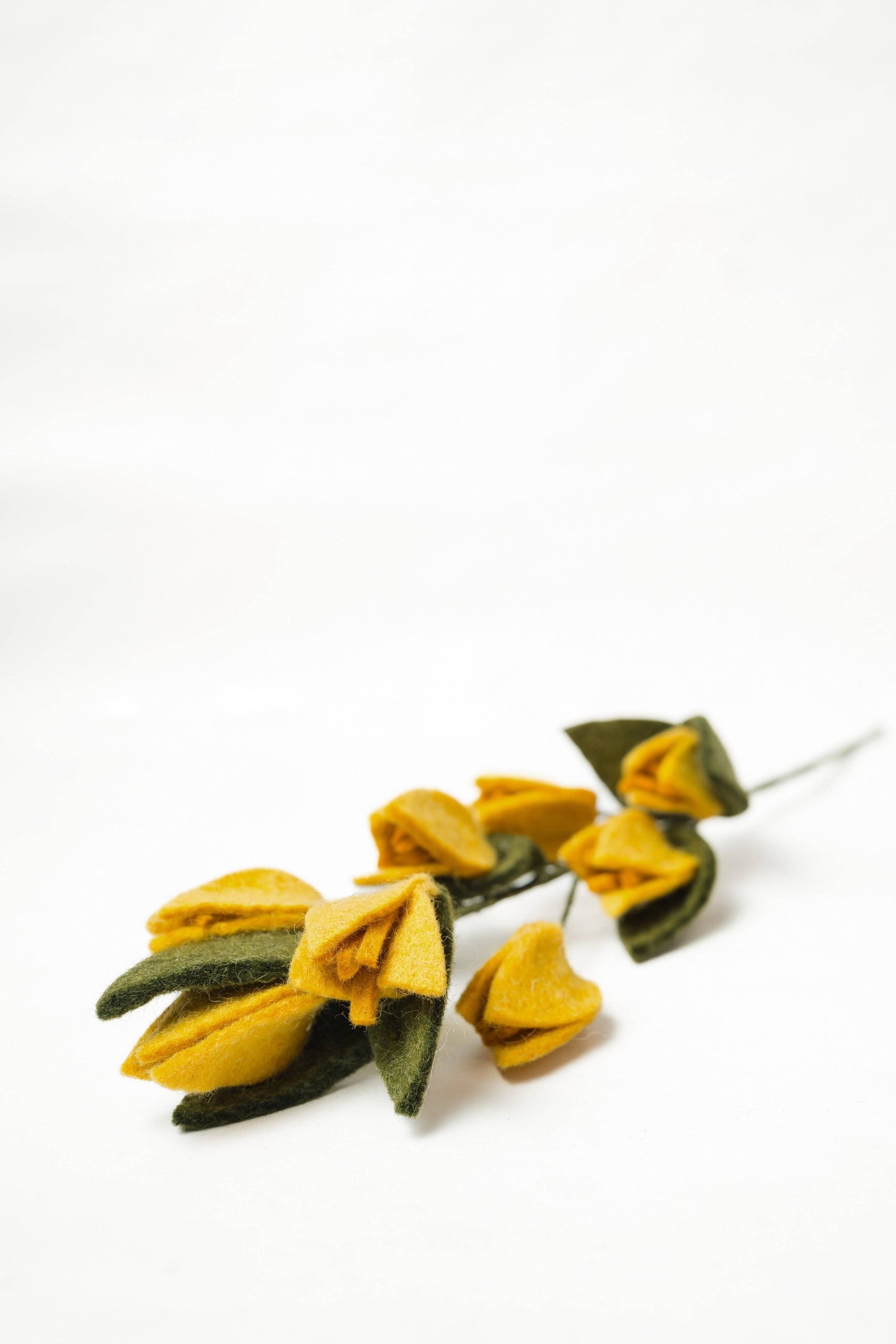 Yellow Tulip Felt Flower