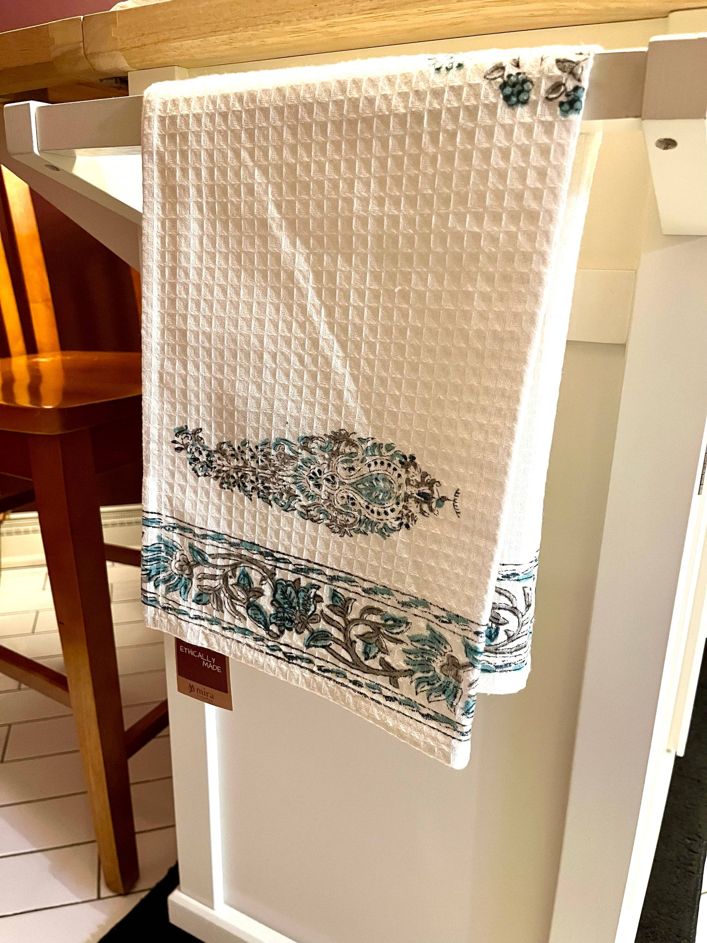 Block Print Textured Hand Towel