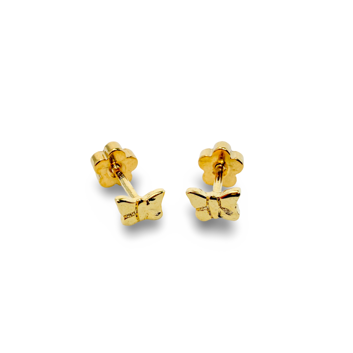 Butterfly Tiny Gold Stud Earrings