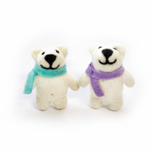 Happy Polar Bears Eco Ornaments