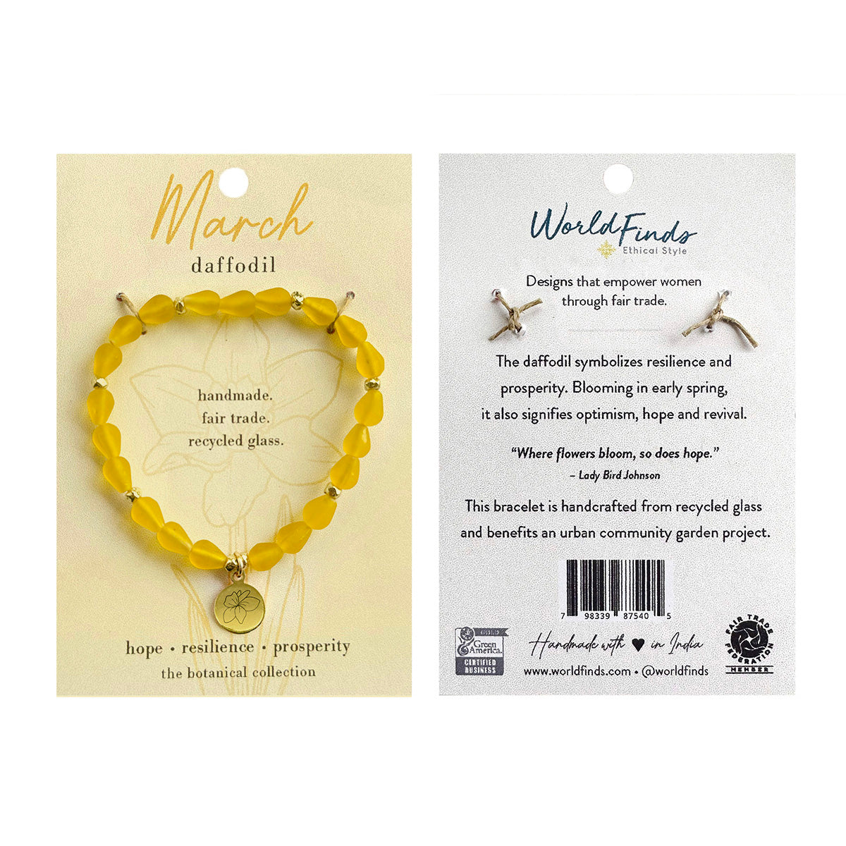 March Botanical Bracelet