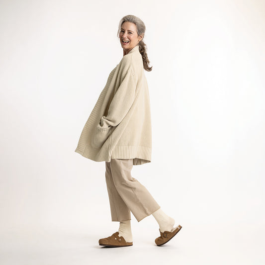 Pearl Organic Cotton Cardigan Sweater