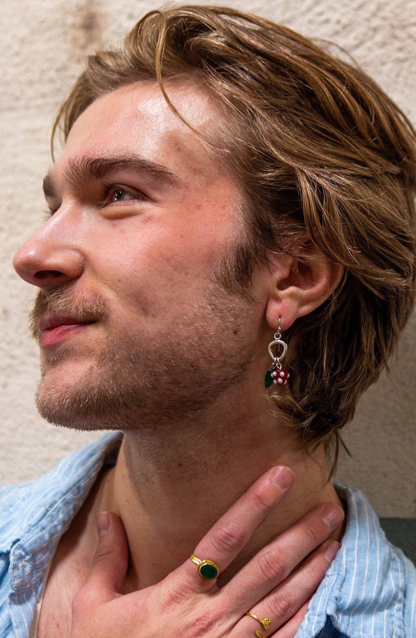 Strawberry Glass Charm Earrings