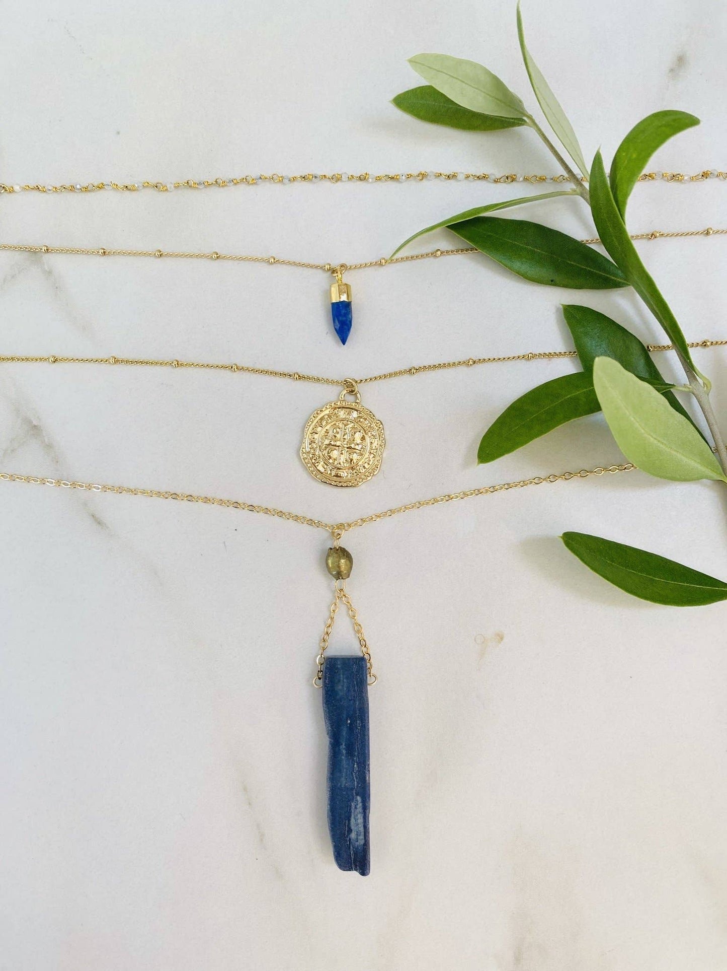 Bohemian Moonstone Rosary Necklace