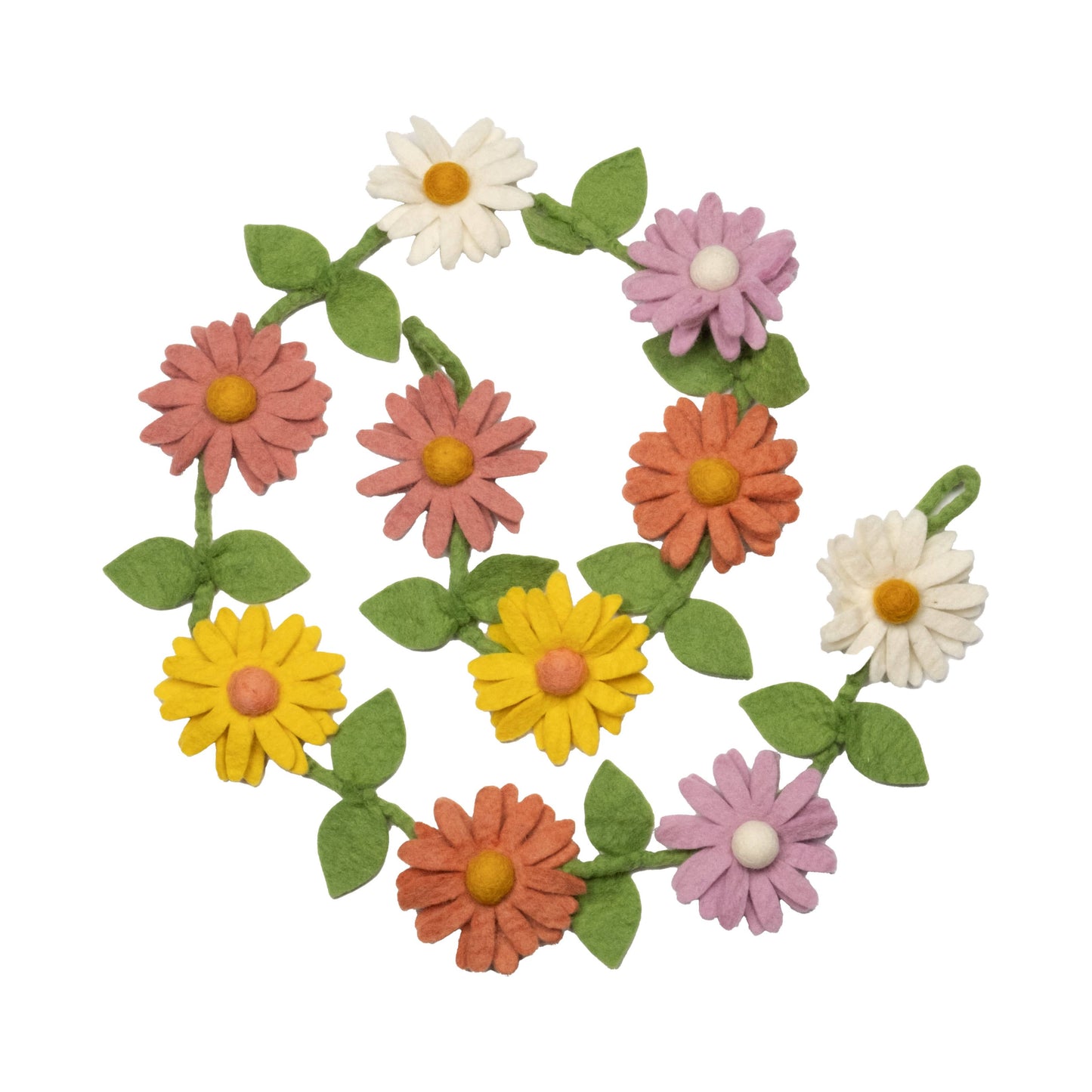 Pastel Daisy Felt Garland