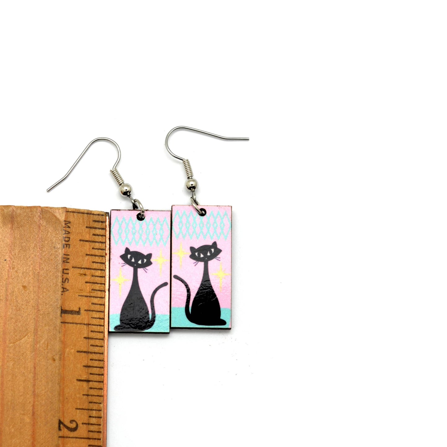 Atomic Cats Mid Century Style Earrings