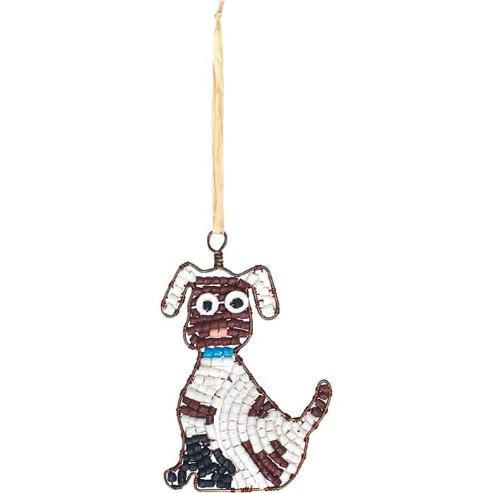 Beaded Dog Ornament