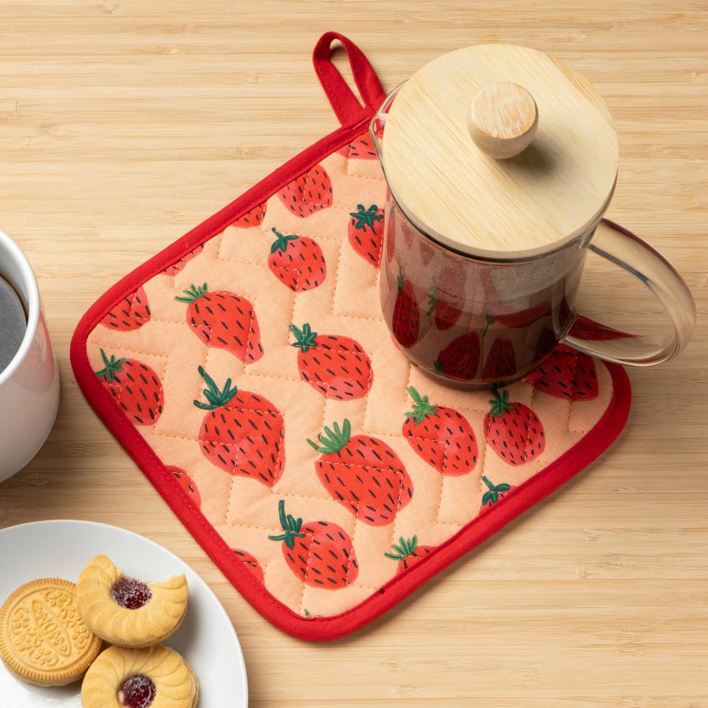 Berry Sweet Potholder: Red
