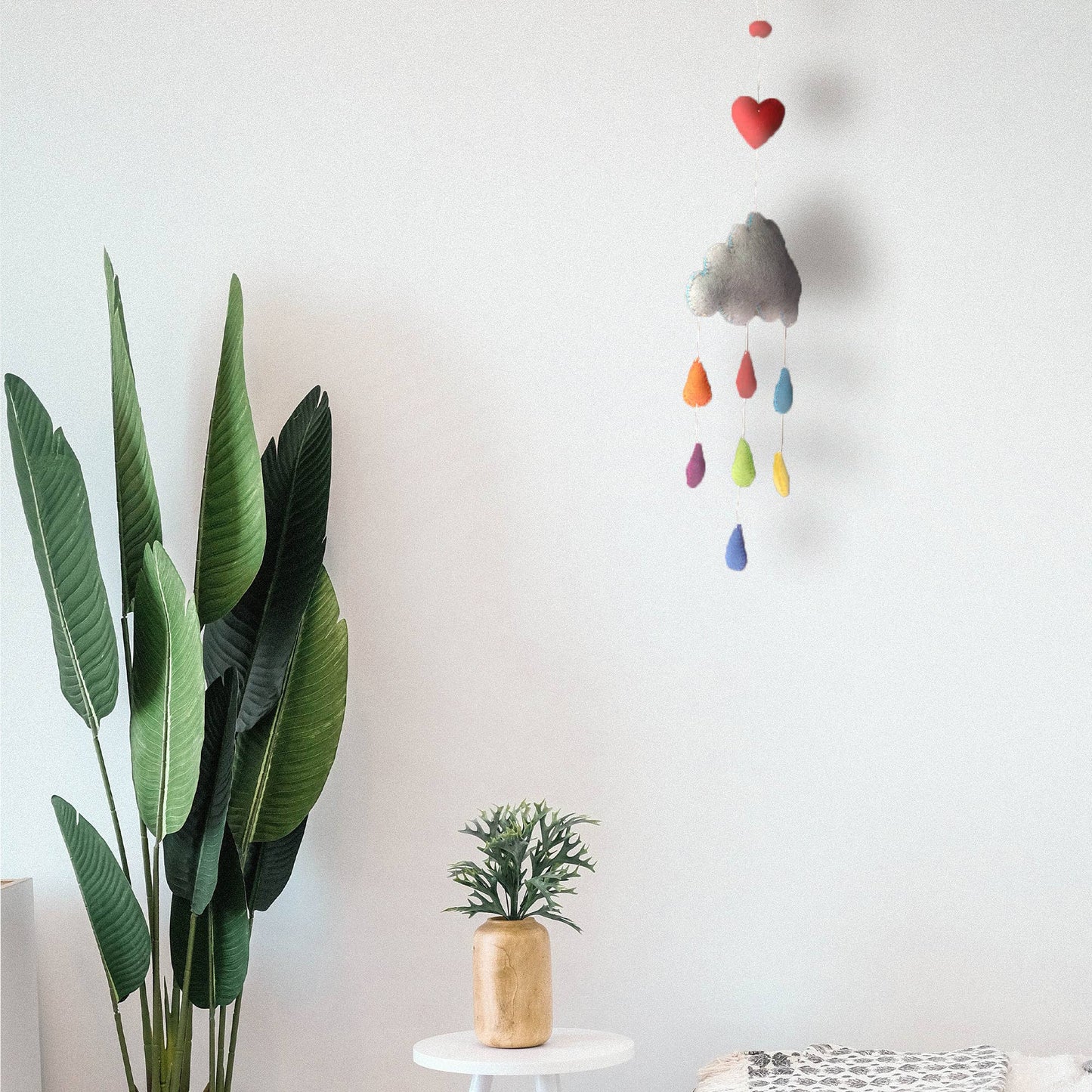 Colorful Raindrops Baby Nursery Felt Mobile