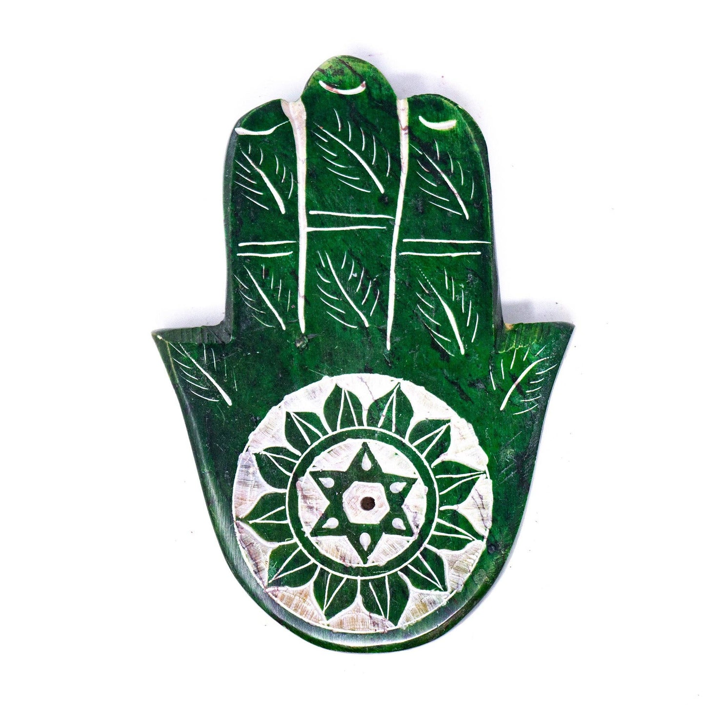 Hamsa Hand Soapstone Incense Holders