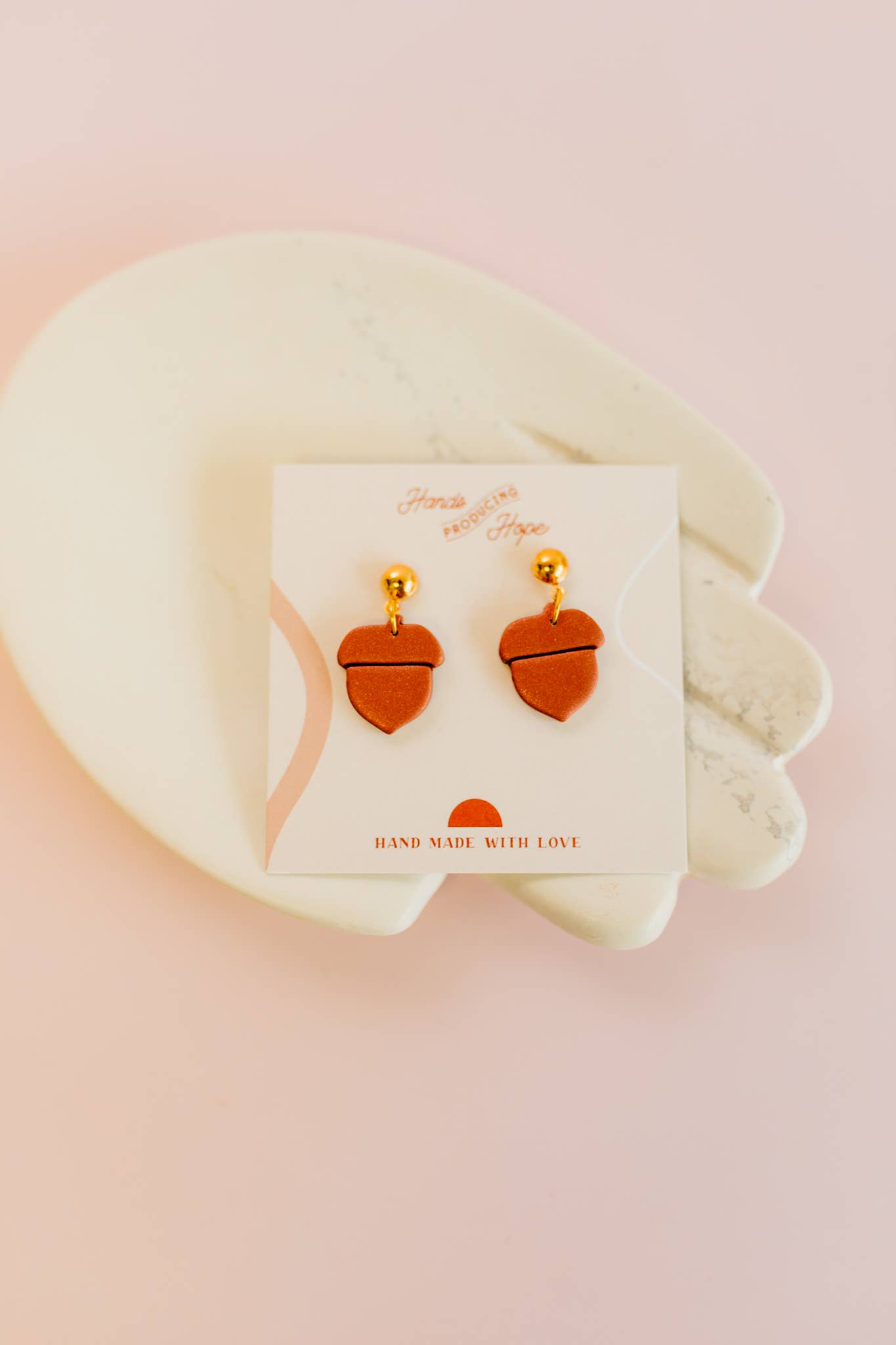 Bronze Acorn Earrings