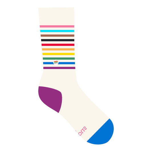 Socks that Save LGBTQ Lives (Beige Pride Flag)