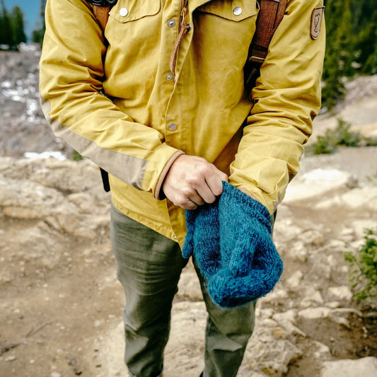 Hand Knit Blended Mitten