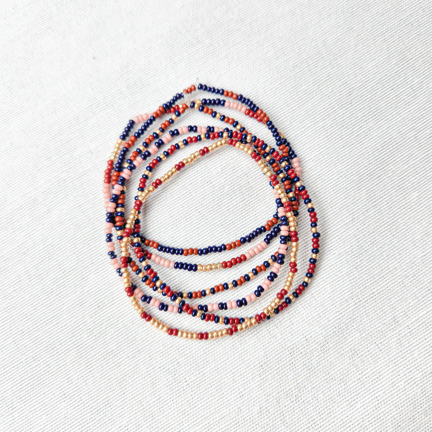 Sangria Seed Bead Bracelet Set