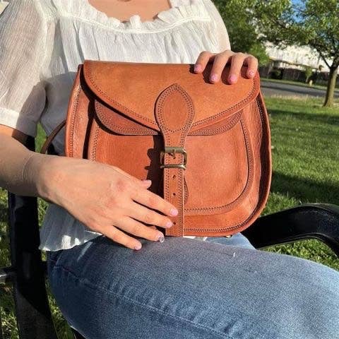 Women's Leather Crossbody Shoulder Sling Bag