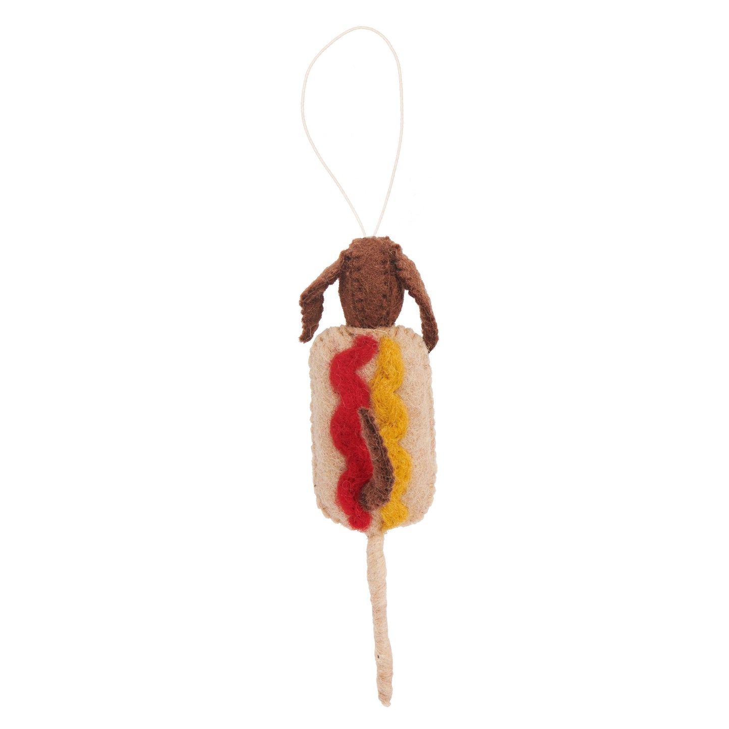 Felt Corn Dog Ornament
