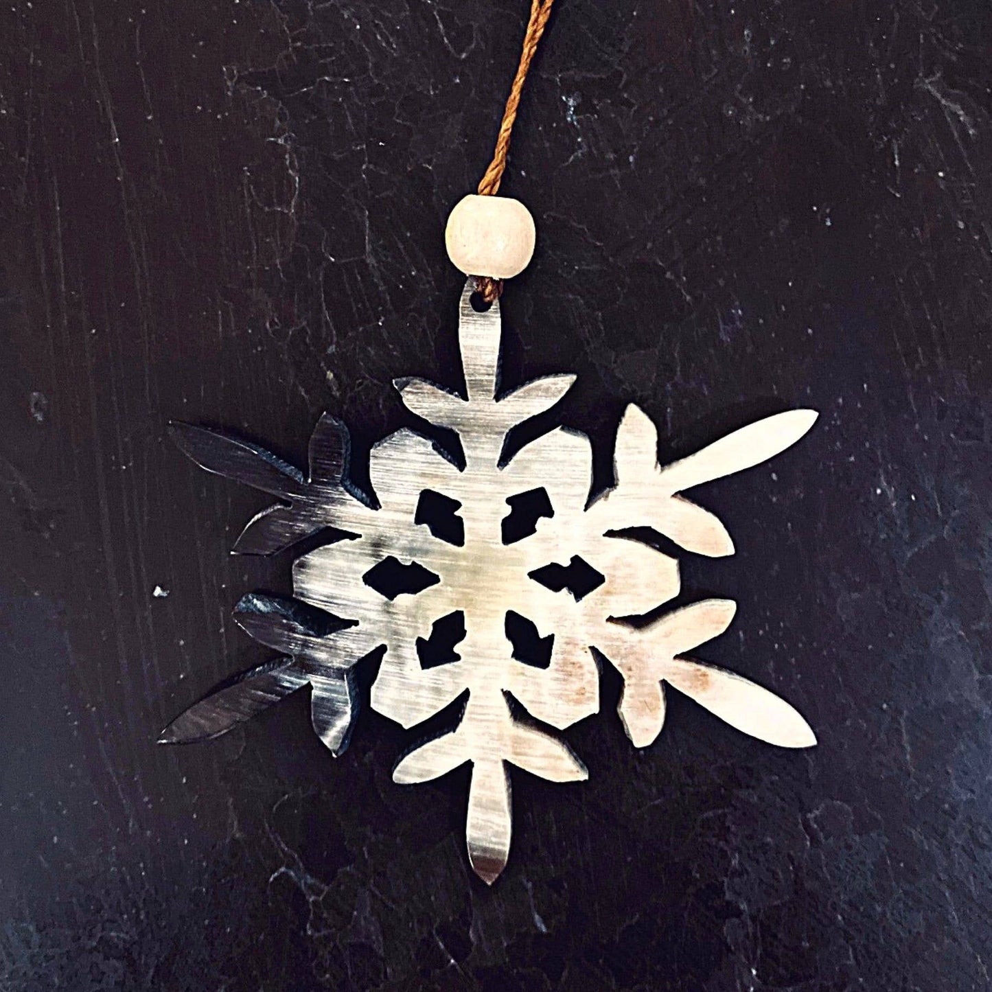 Snowflake Horn Ornament