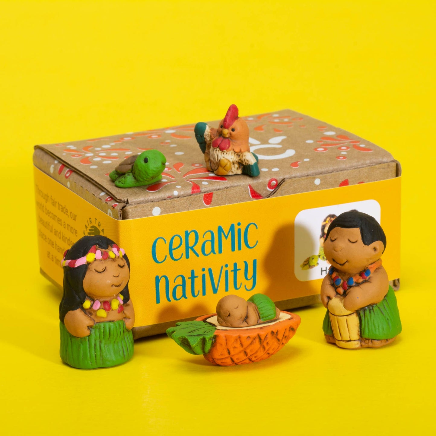 Hawaiian Ceramic MIni Nativity Set
