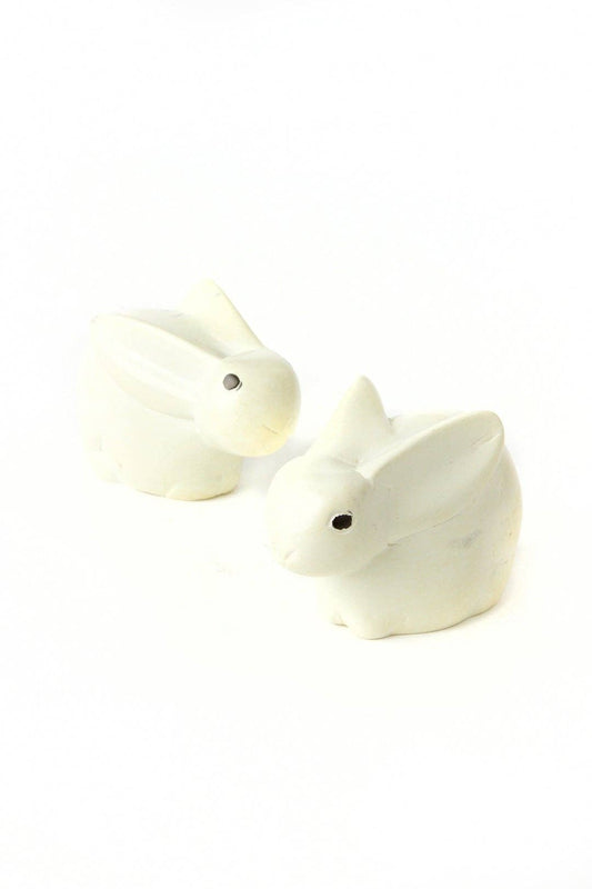 Natural Soapstone Baby Bunny Rabbits