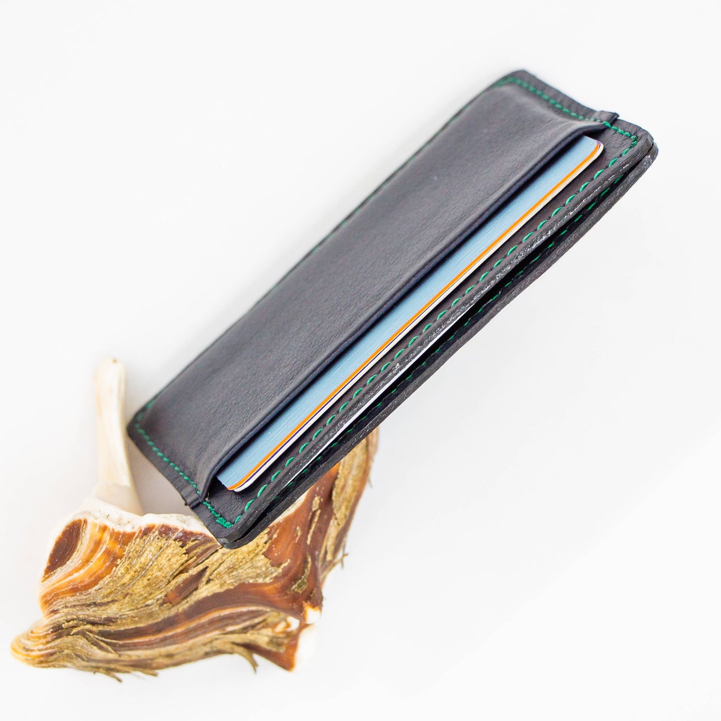 Deep Ocean Leather Card Wallet