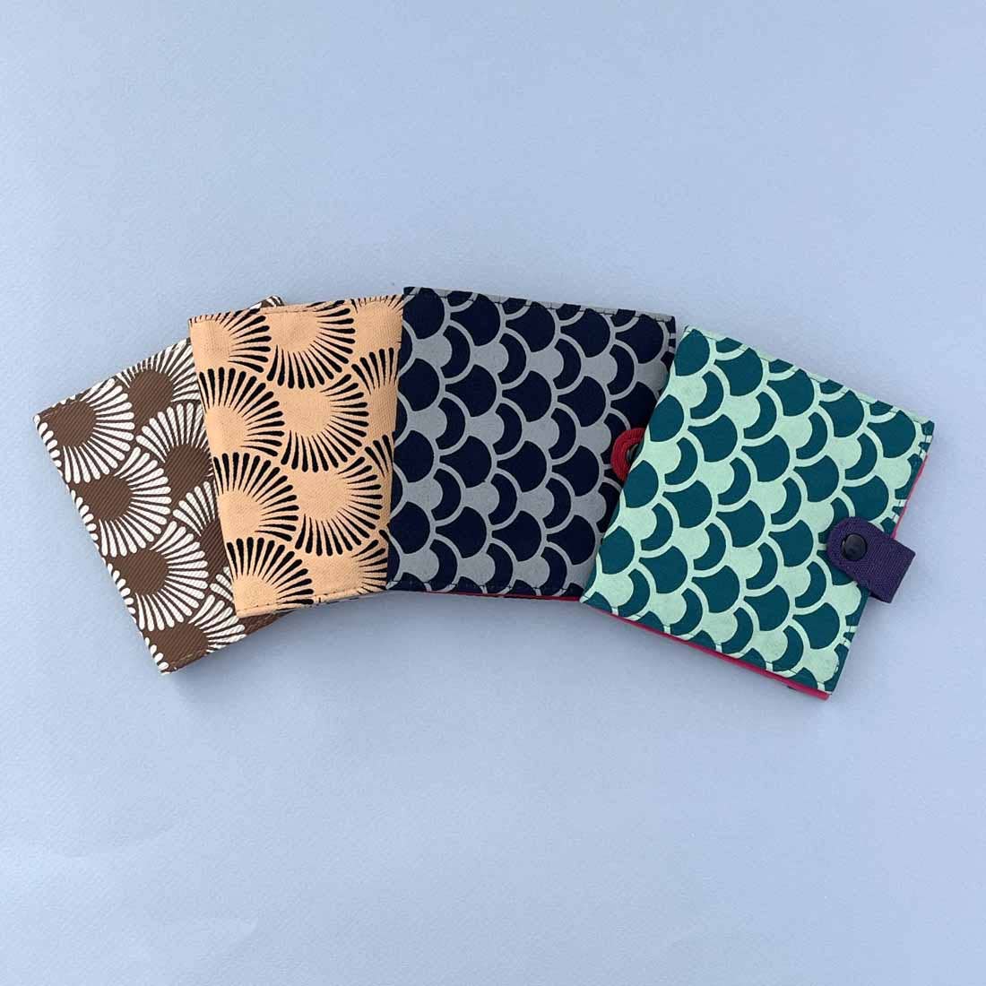 Square Wallet: Navy and Grey